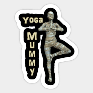 Yoga Mummy Tree Pose Sticker